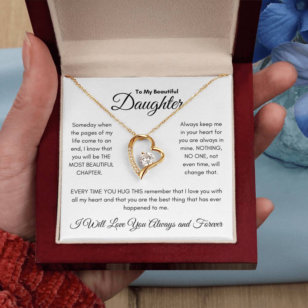 To My Beautiful Daughter- Forever Love Necklace