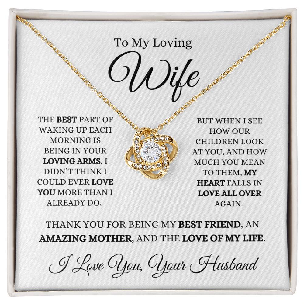 To My Loving Wife- Love Knot Necklace