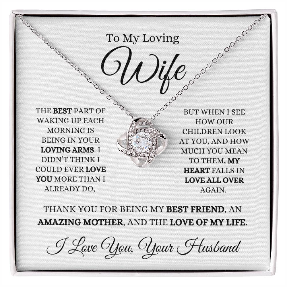 To My Loving Wife- Love Knot Necklace