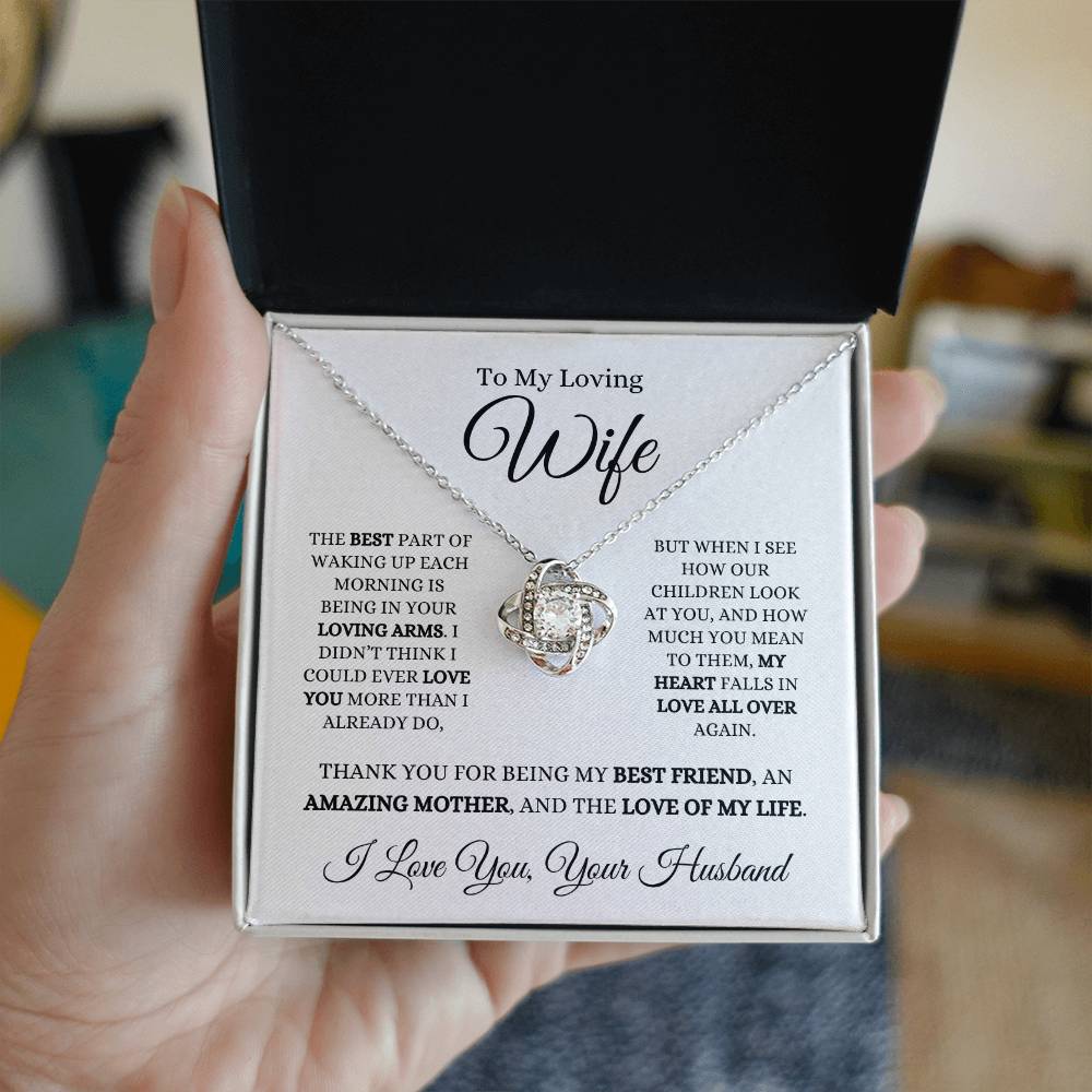 To My Loving Wife- Love Knot Necklace