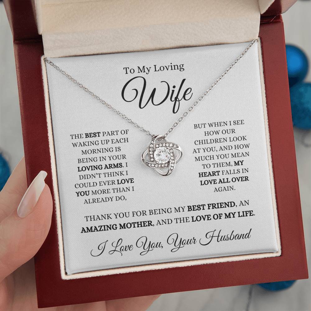 To My Loving Wife- Love Knot Necklace