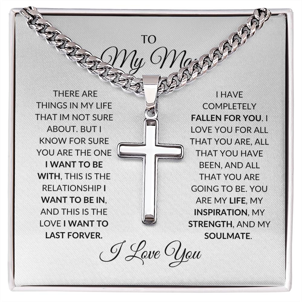 To My Man- Cuban Cross Necklace