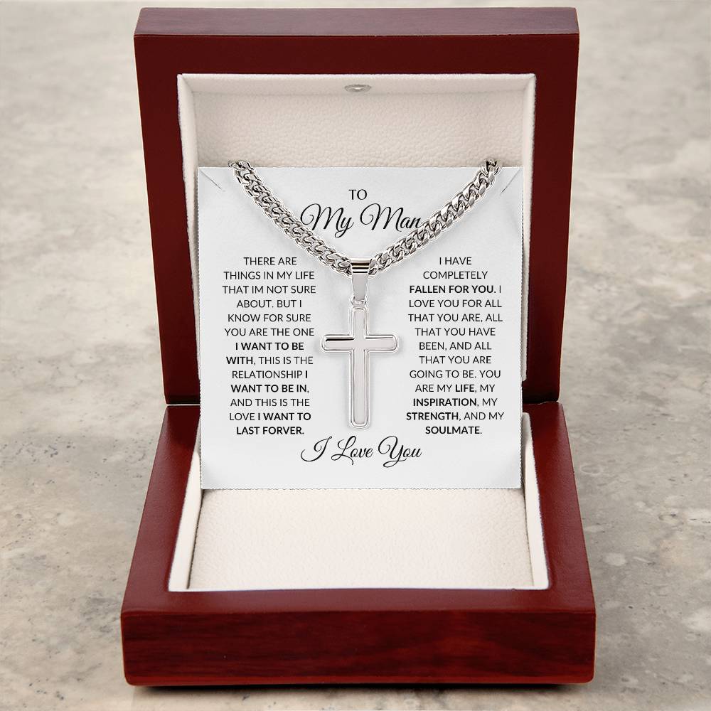 To My Man- Cuban Cross Necklace