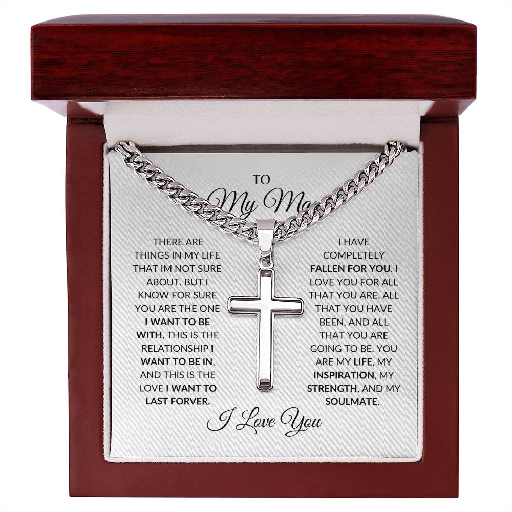 To My Man- Cuban Cross Necklace