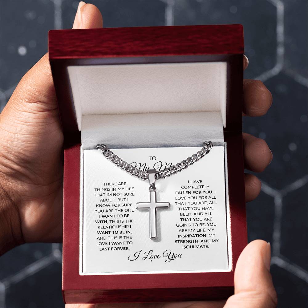 To My Man- Cuban Cross Necklace